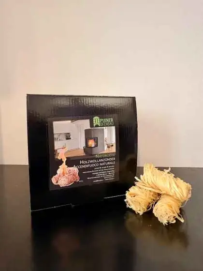 Schachtel Holzwollanzünder von Pixner Ofenbau